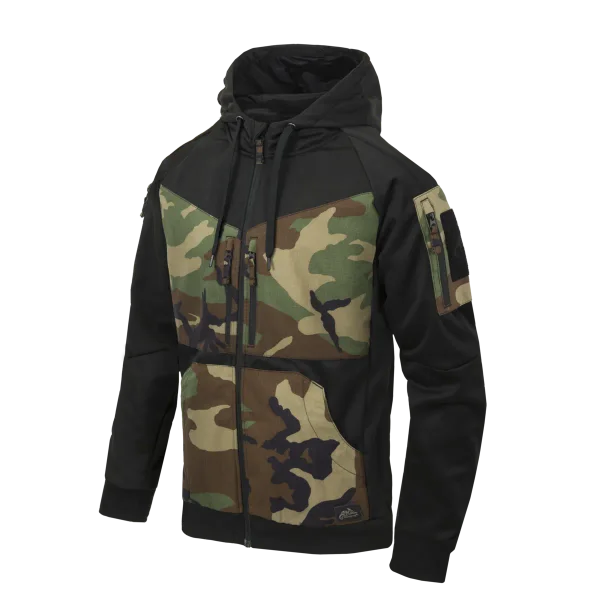 Helikon-Tex ROGUE Hoodie (FullZip) — Black / US Woodland