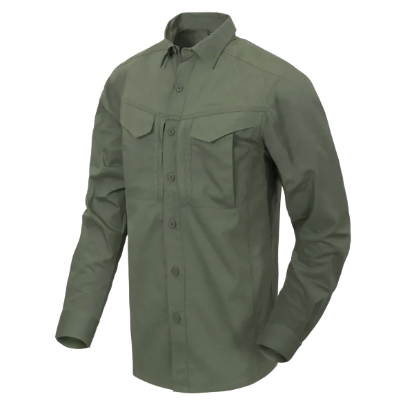 Helikon-Tex DEFENDER Mk2 Shirt long sleeve - PolyCotton Ripstop — Olive Green