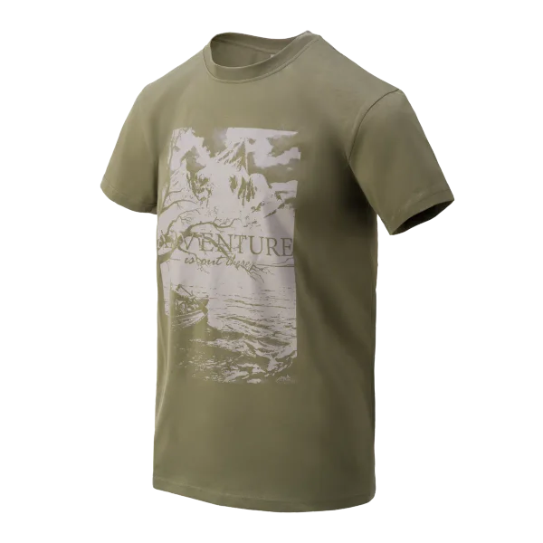 Helikon-Tex T-Shirt (Adventure Is Out There) — Olive Green