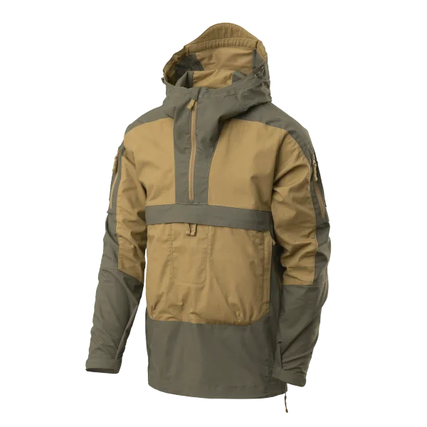 Helikon-Tex Tracer Anorak Jacket - Polycotton Stretch Ripstop — Coyote / Taiga Green
