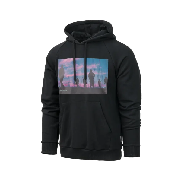 Direct Action Hoodie�DA Sunset — Black